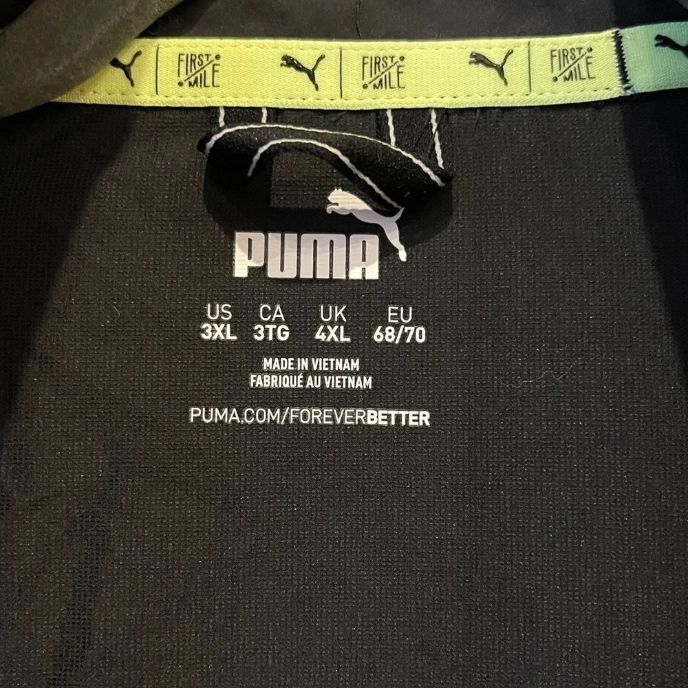 ⛳️🔳NWOT Puma Golf jacket men's size 3XL in black & gray.  Lightweight; full zip